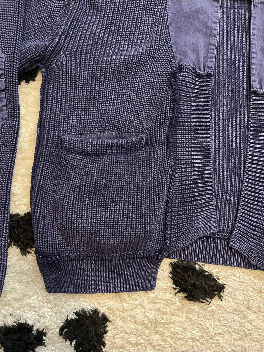 We The Free size Medium worn thru surplus cardi Open-Front Knit Cardigan Sweater